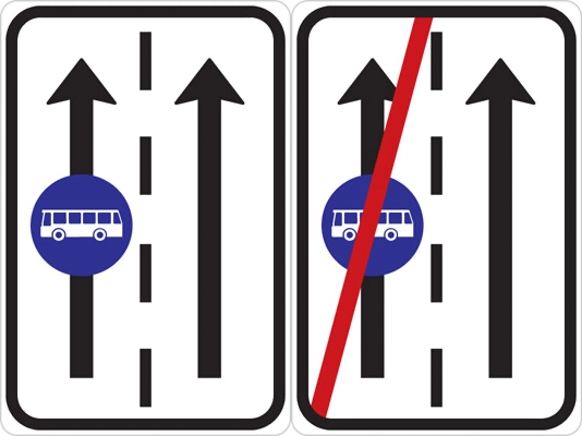 vyhrazené jízdní pruhy